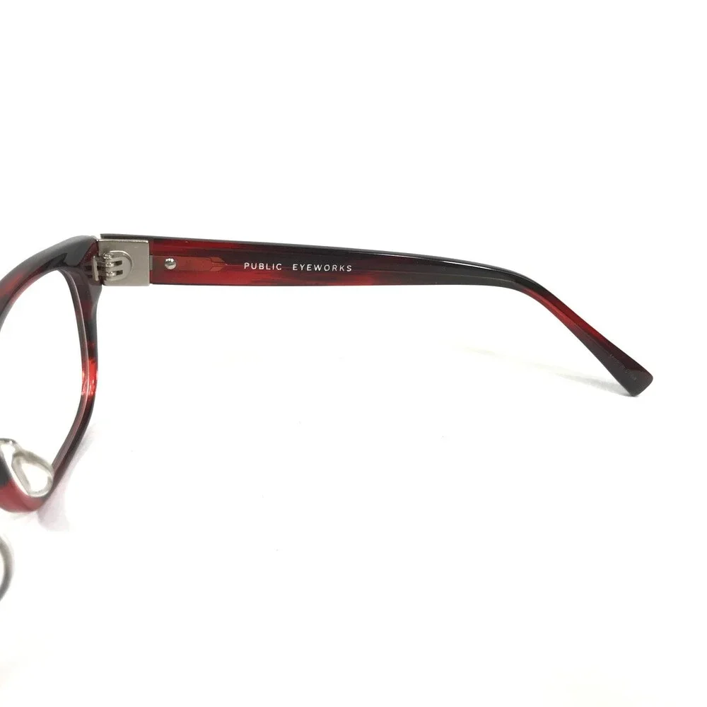 Public Eyeworks Eyeglasses Frames VENTURA-C03 Red Tortoise Rectangular 54-19-145